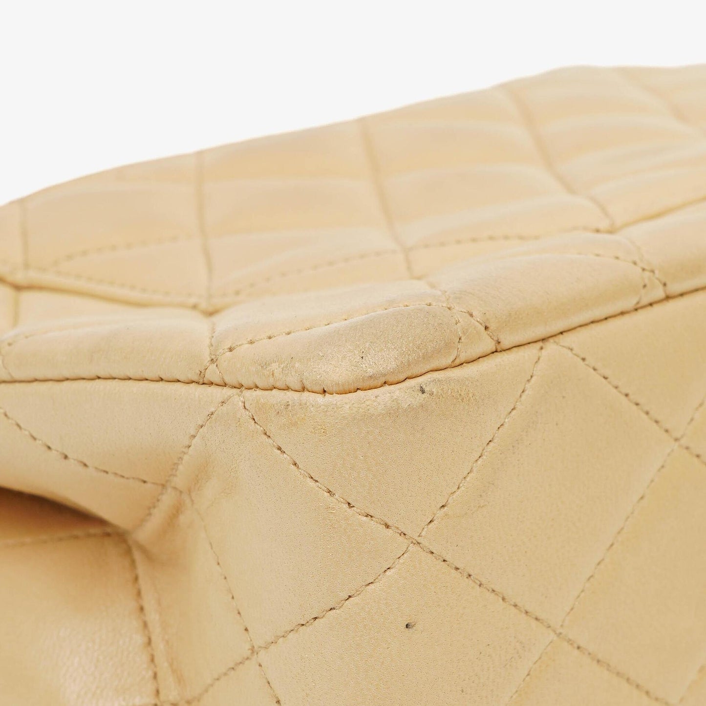 Chanel Timeless Classic Small Double Flap Bag In Beige Quilted Lambskin And 24K Gold-Plated Hardware
