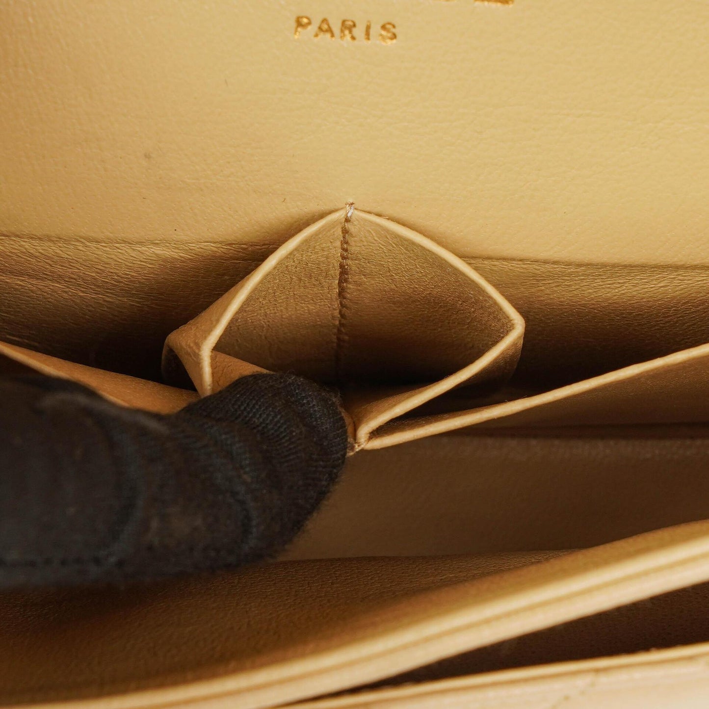 Chanel Timeless Classic Small Double Flap Bag In Beige Quilted Lambskin And 24K Gold-Plated Hardware