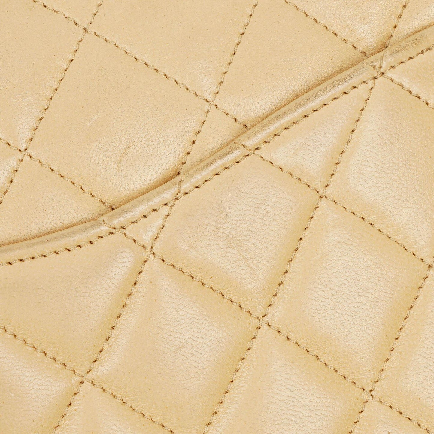 Chanel Timeless Classic Small Double Flap Bag In Beige Quilted Lambskin And 24K Gold-Plated Hardware