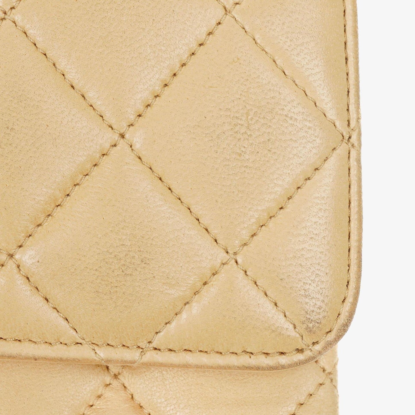 Chanel Timeless Classic Small Double Flap Bag In Beige Quilted Lambskin And 24K Gold-Plated Hardware