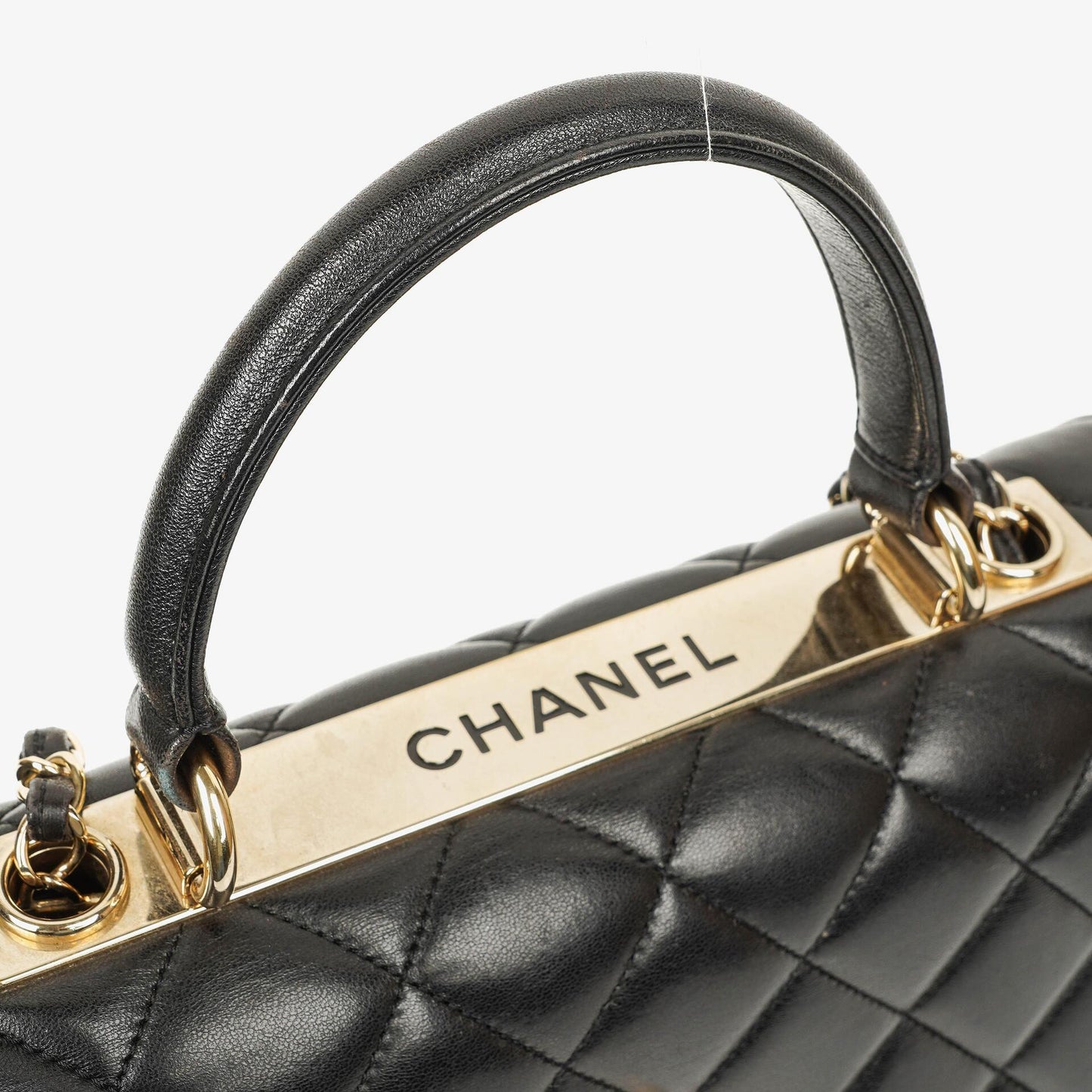 Chanel Trendy CC Large Black Quilted Lambskin Dual Handle Flap Bag