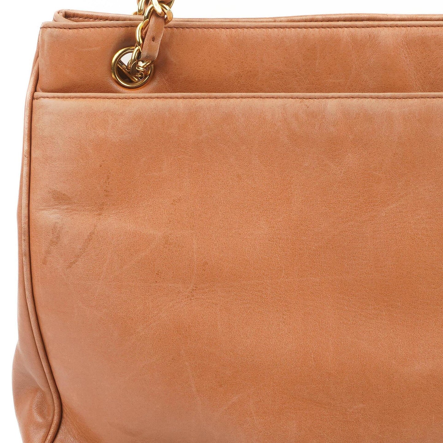 Chanel Triple CC Brown Leather Shopping Tote