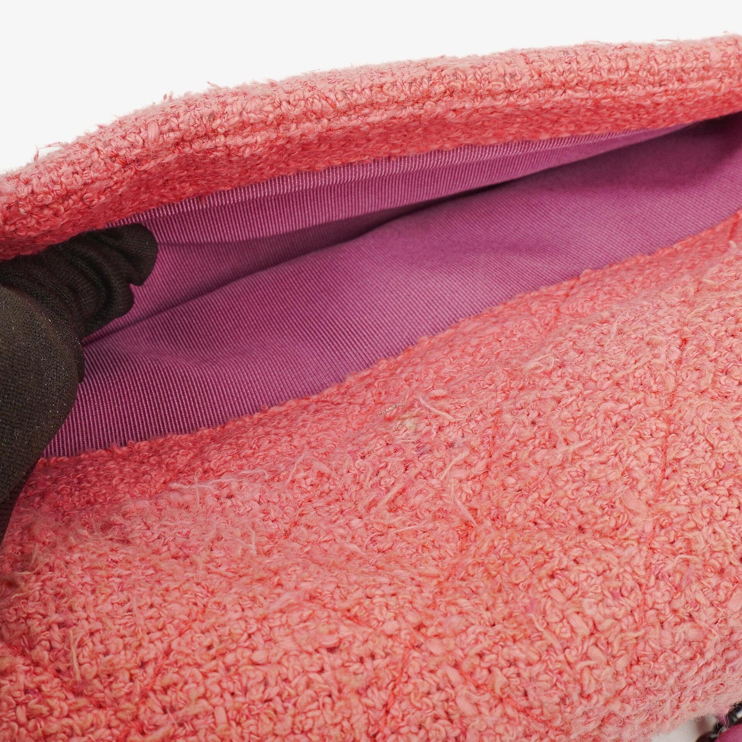 Chanel Tweed Medium Two-Toned Pink Shoulder Flap Bag