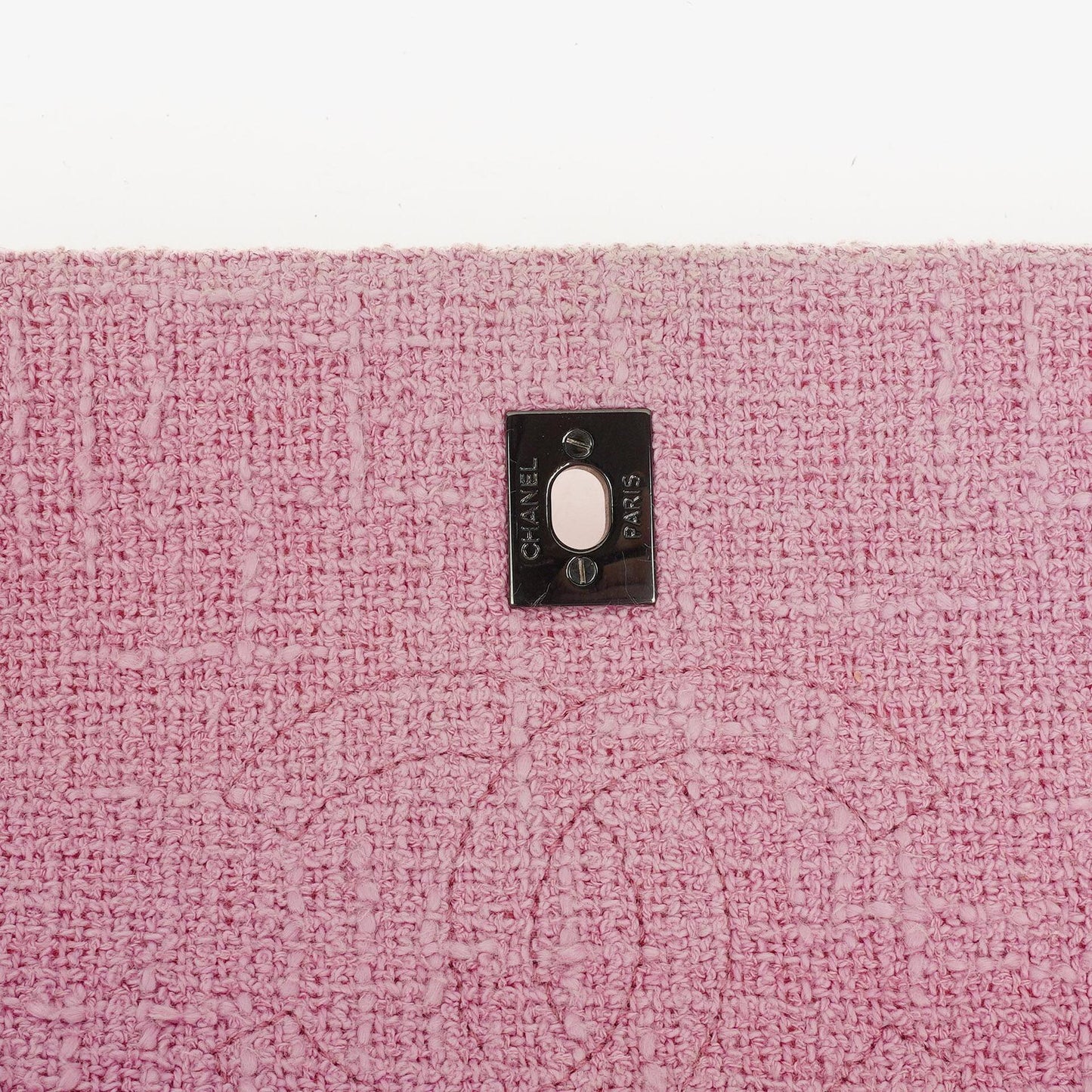Chanel Tweed Medium Two-Toned Pink Shoulder Flap Bag