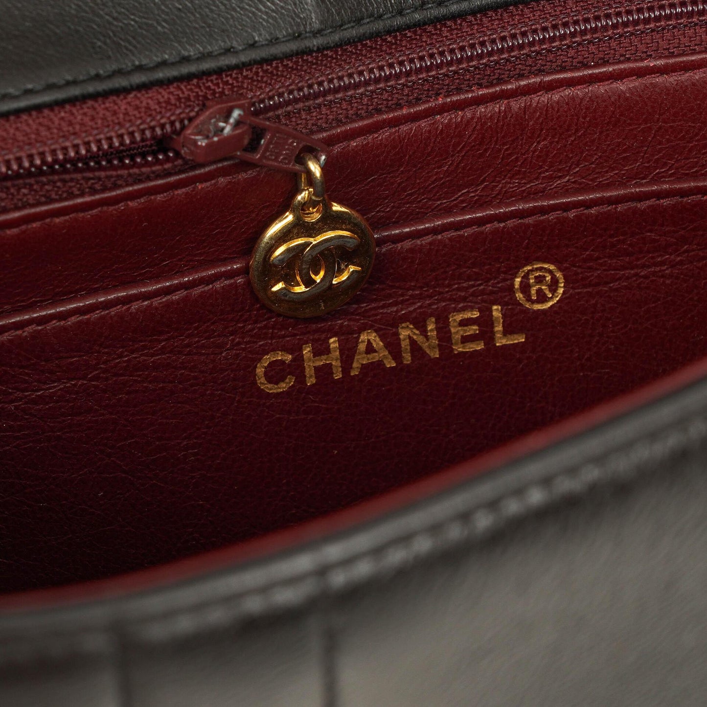 Chanel Vertical Black Quilted Lamabskin Medium Flap Bag 24K Gold-Plated Hardware