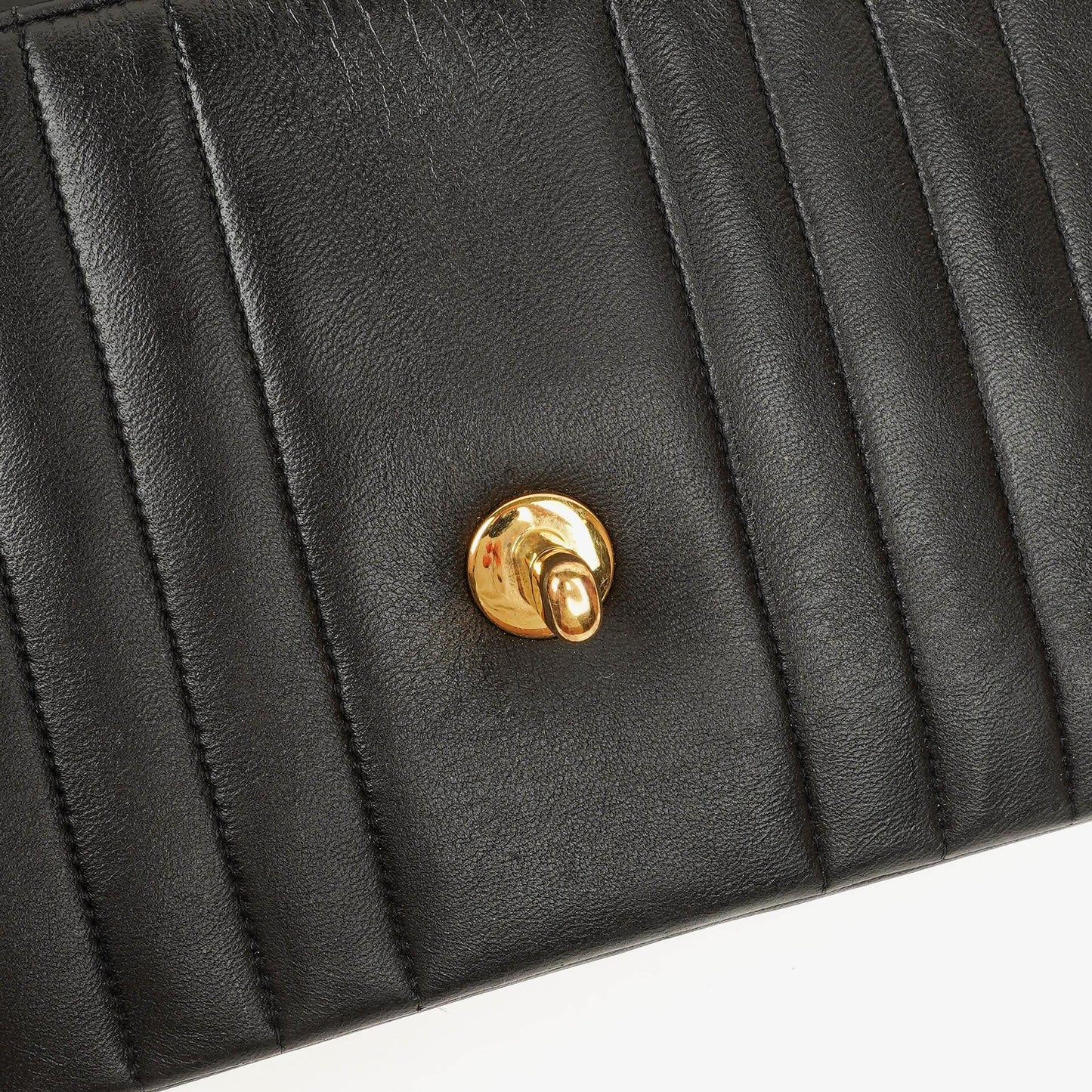 Chanel Vertical Black Quilted Lamabskin Medium Flap Bag 24K Gold-Plated Hardware