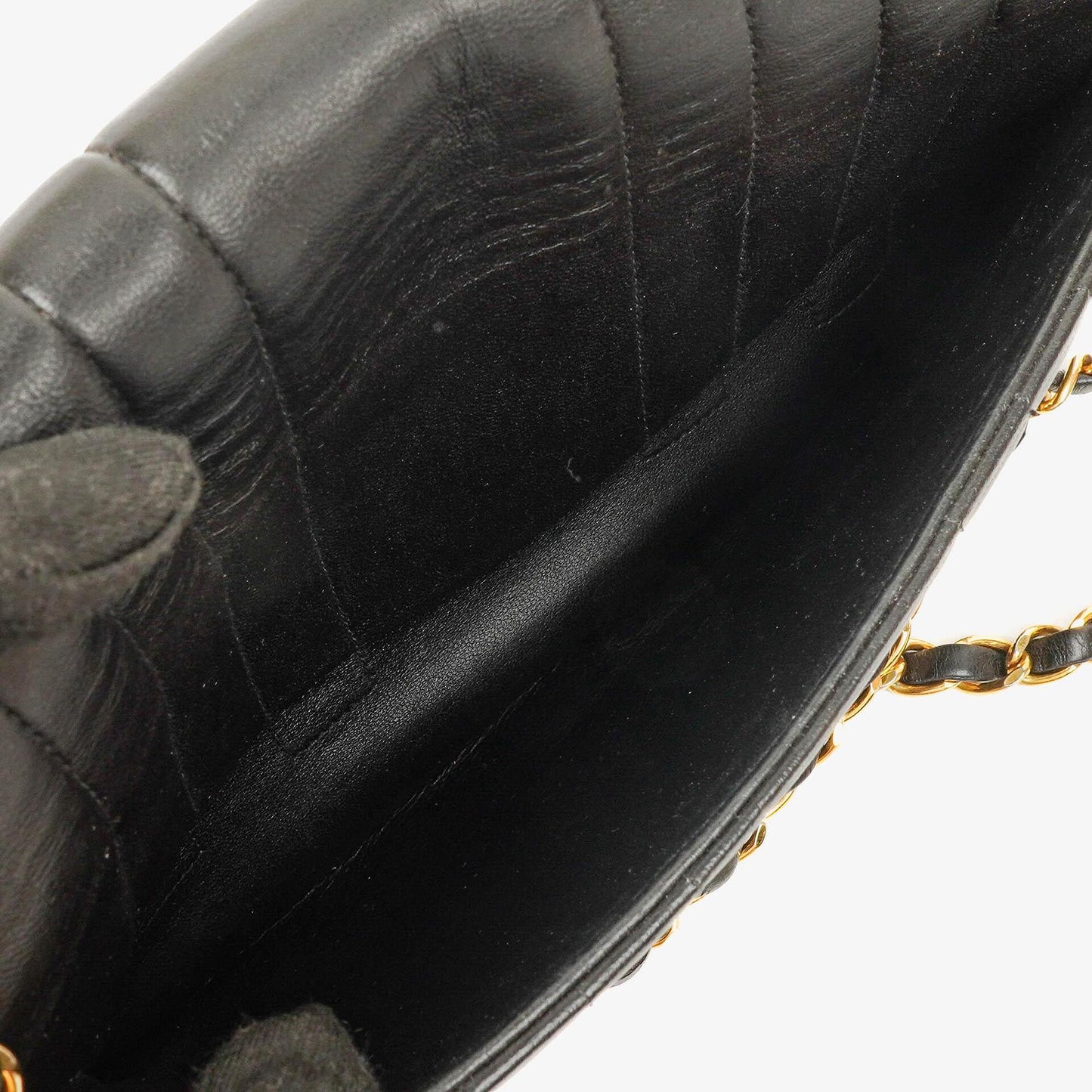 Chanel Vertical Black Quilted Lamabskin Medium Flap Bag 24K Gold-Plated Hardware