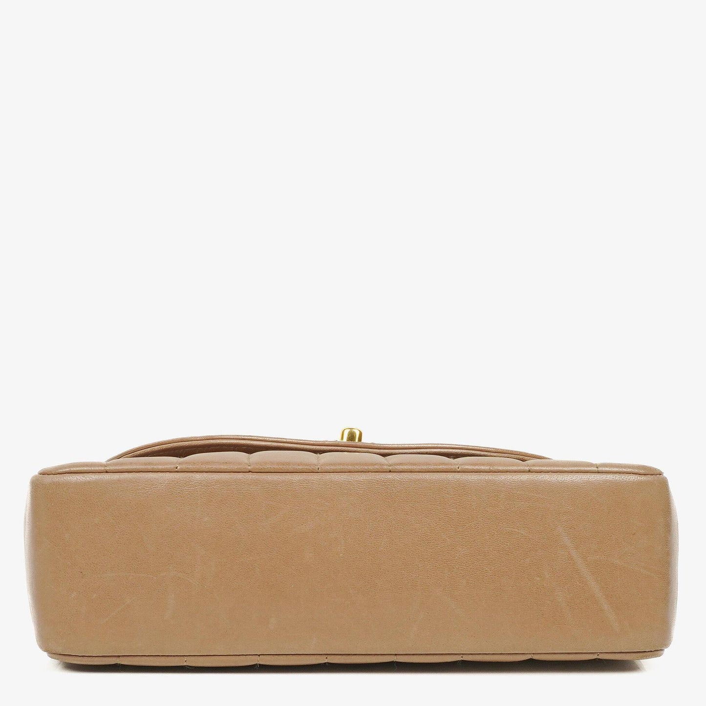 Chanel Vertical Quilted Lambskin Single Flap Diana Bag With 24K Gold-Plated Hardware