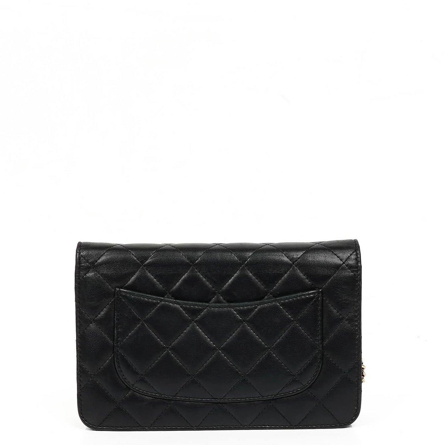 Chanel Wallet On Chain WOC Black Quilted Lambskin With Gold-Tone Hardware