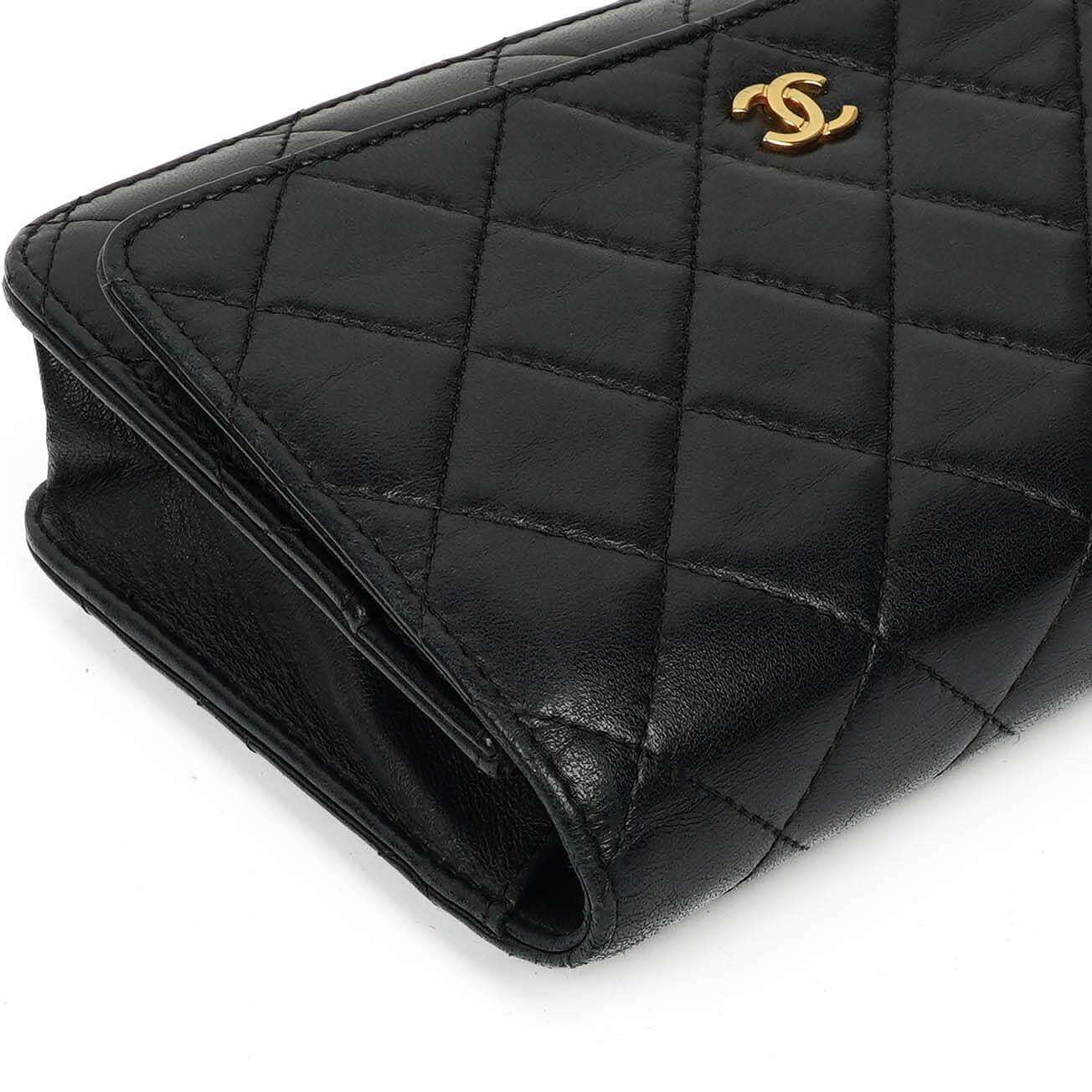 Chanel Wallet On Chain WOC Black Quilted Lambskin With Gold-Tone Hardware