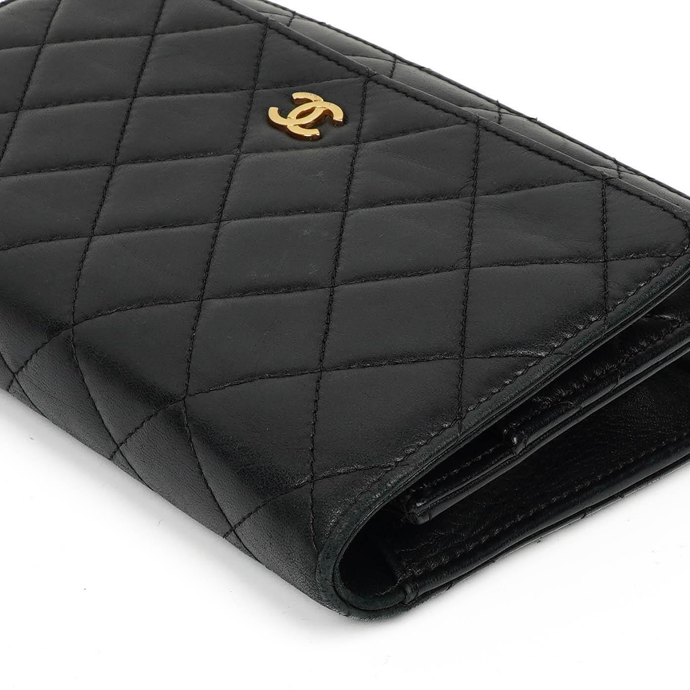 Chanel Wallet On Chain WOC Black Quilted Lambskin With Gold-Tone Hardware