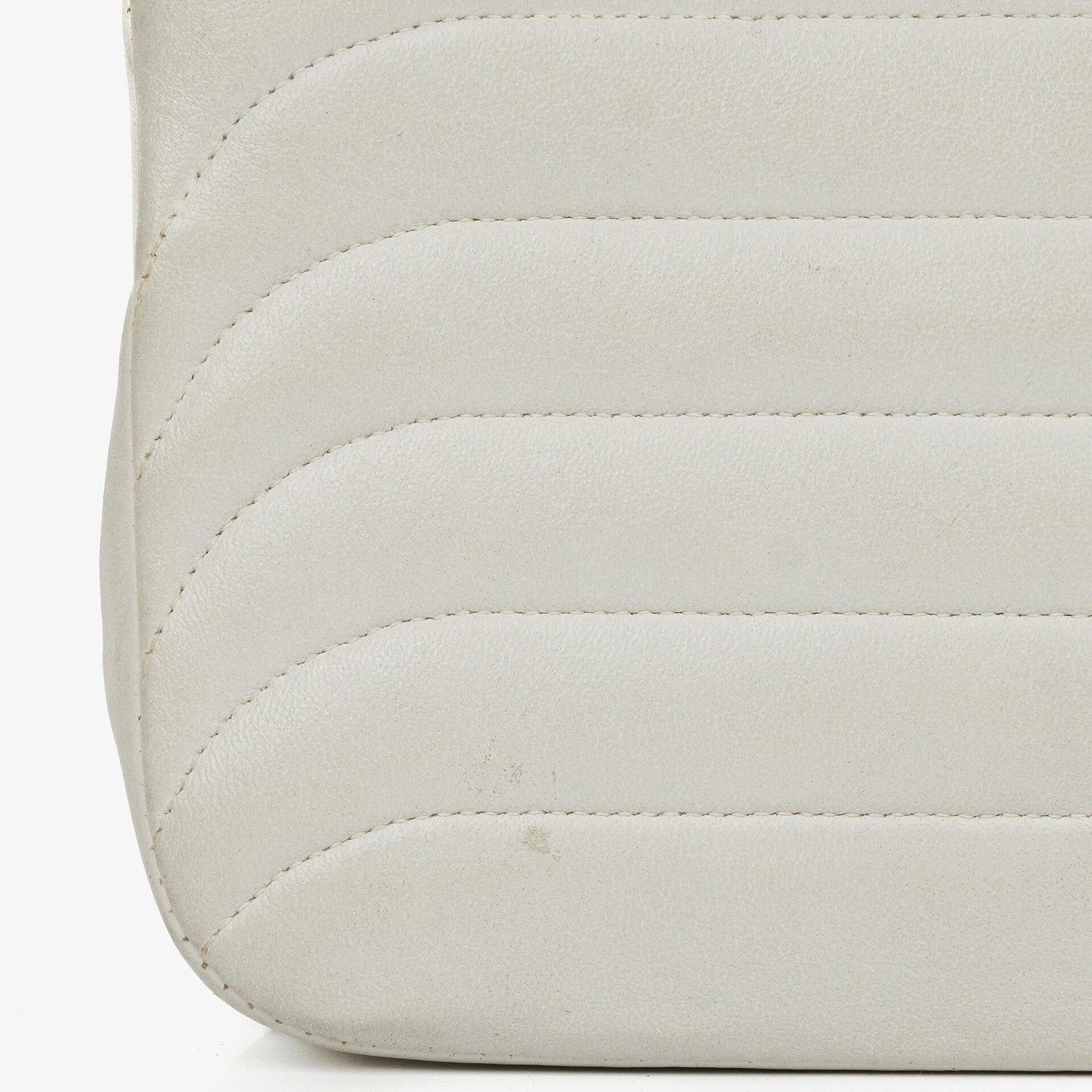 Chanel White Horizontal Quilted Small Double Flap Bag With 24K Gold-Plated Hardware