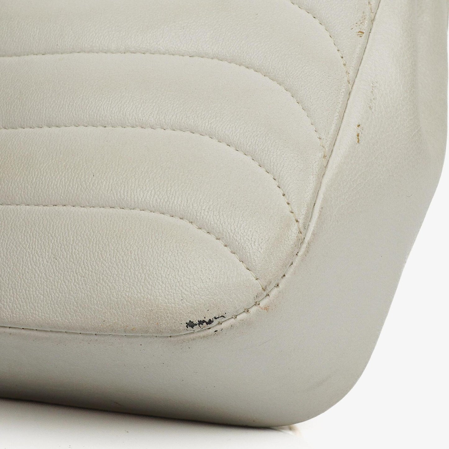 Chanel White Horizontal Quilted Small Double Flap Bag With 24K Gold-Plated Hardware