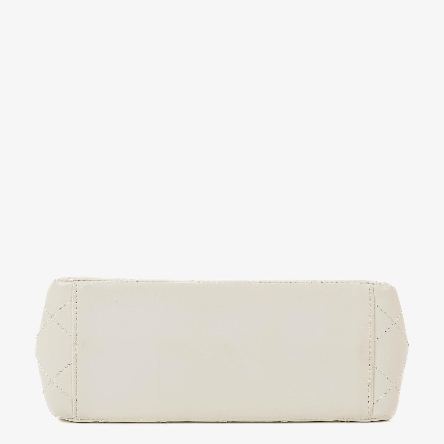 Chanel White Quilted Lambskin Plastic Hardware Shouder Bag