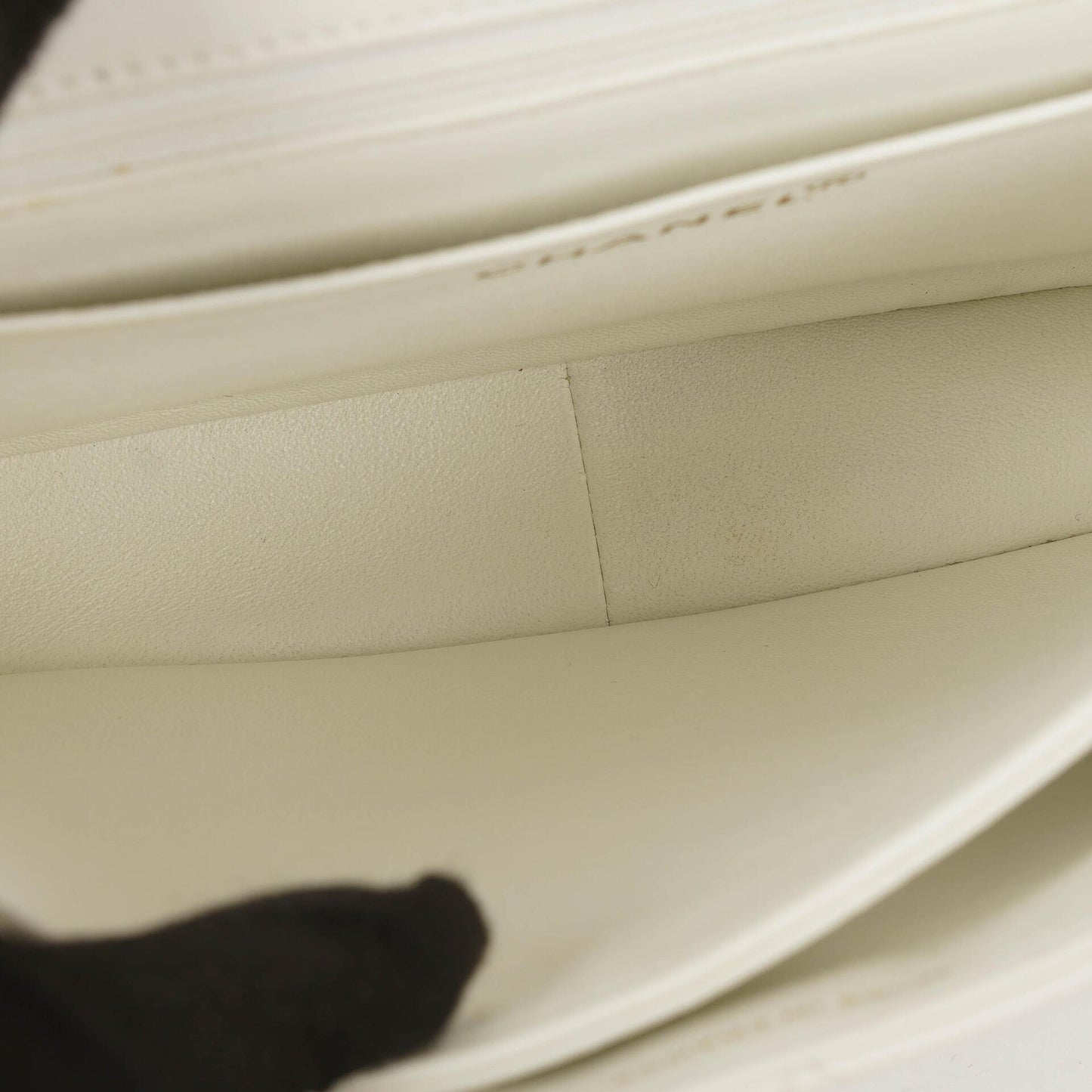 Chanel White Quilted Lambskin Plastic Hardware Shouder Bag