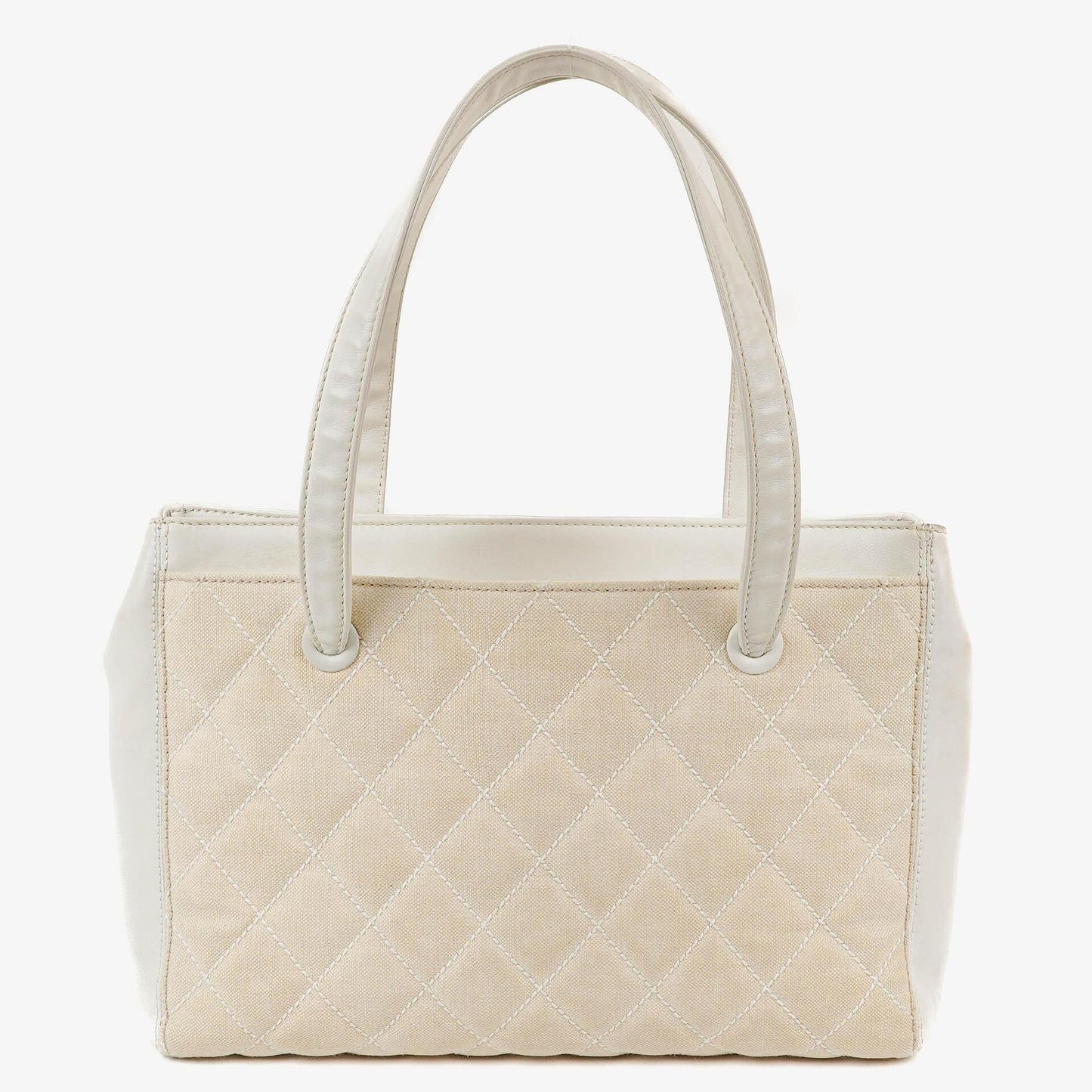 Chanel Wild Stitch Beige Surpique Tote Bag