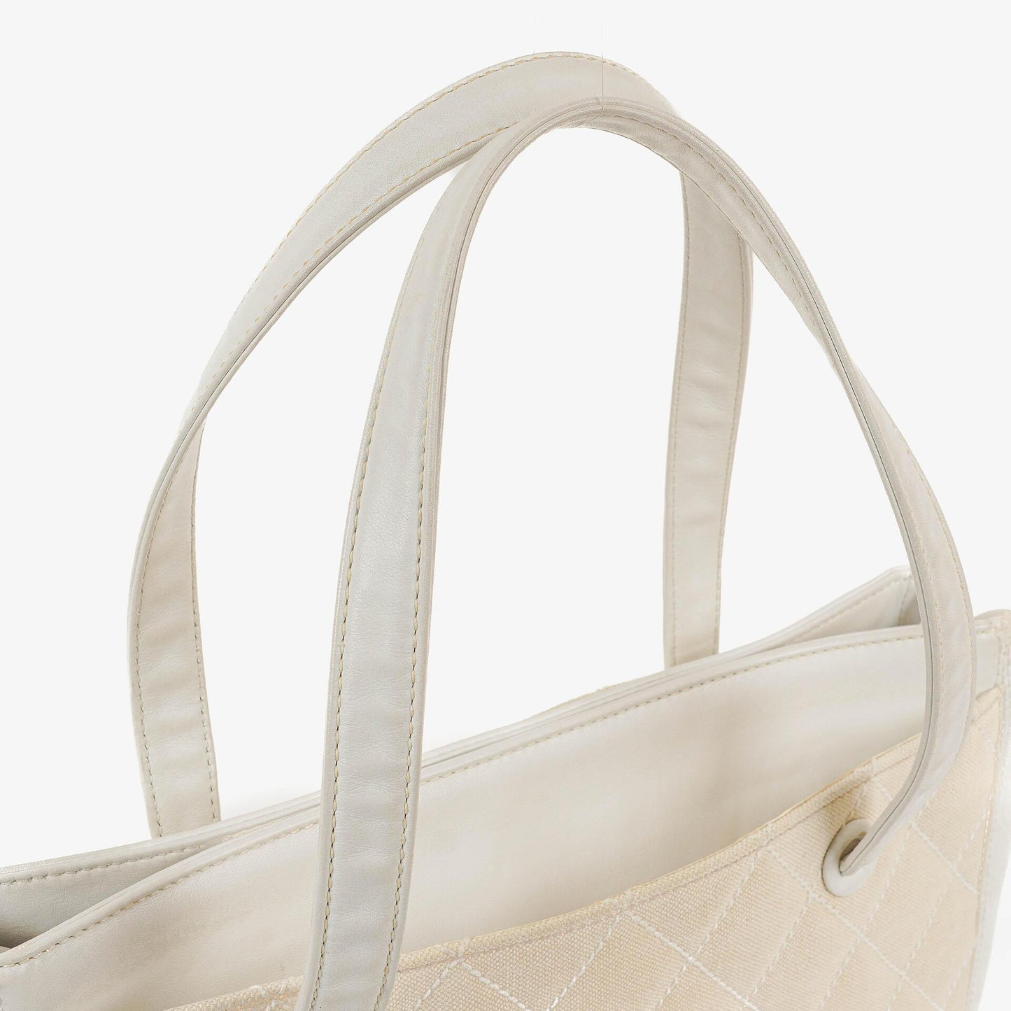 Chanel Wild Stitch Beige Surpique Tote Bag