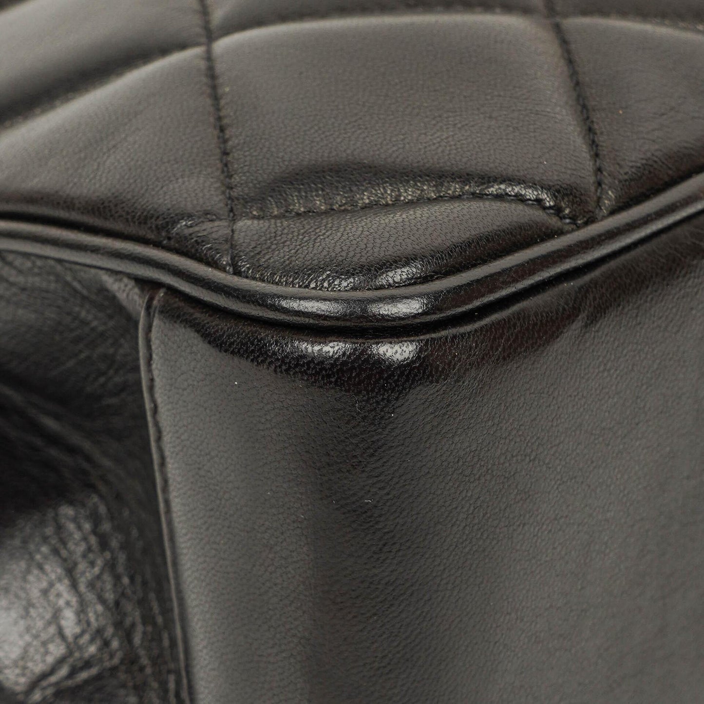 Chanel XL CC Logo Black Quilted Leather Tote Bag