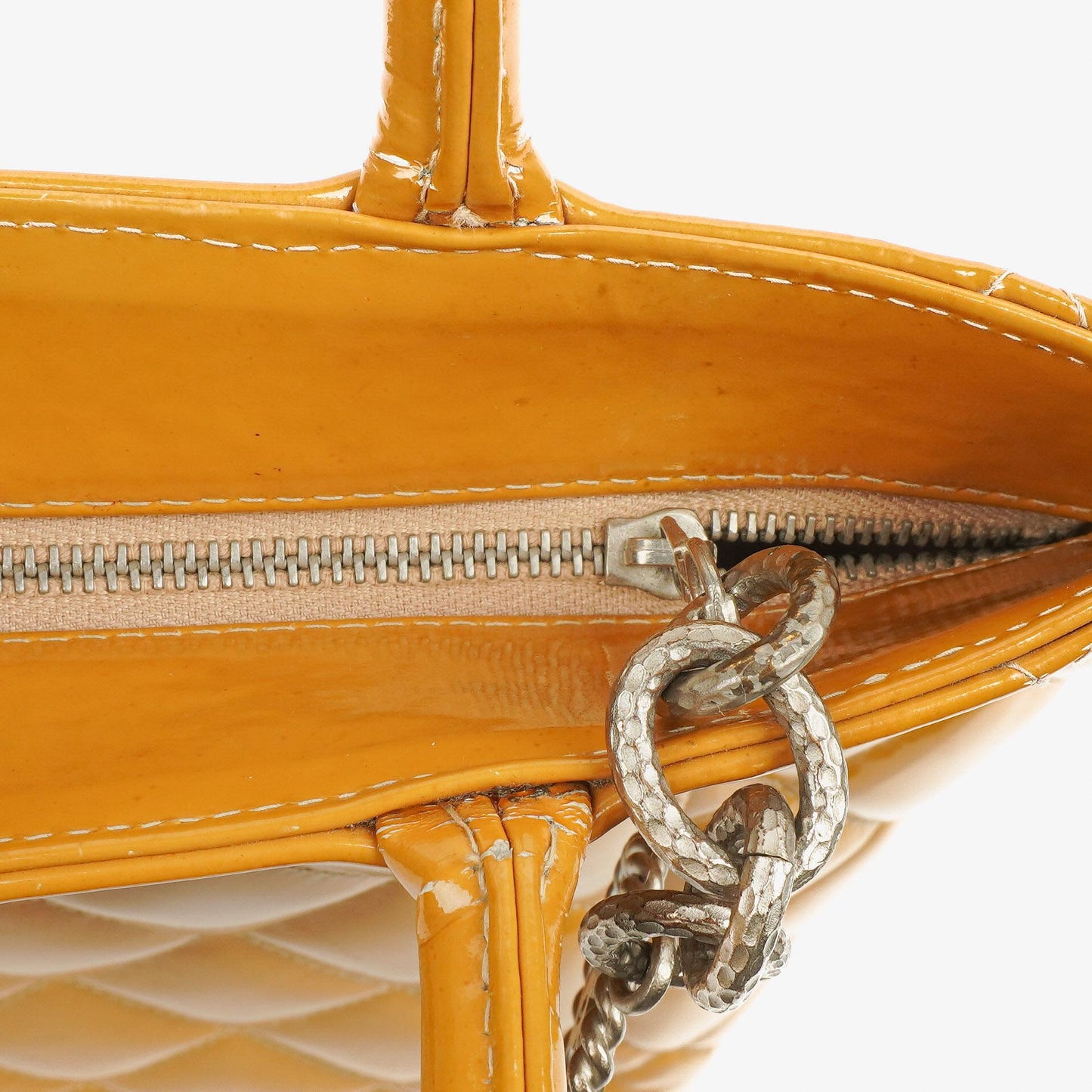 Chanel Yellow Patent Leather Medallion Tote Bag