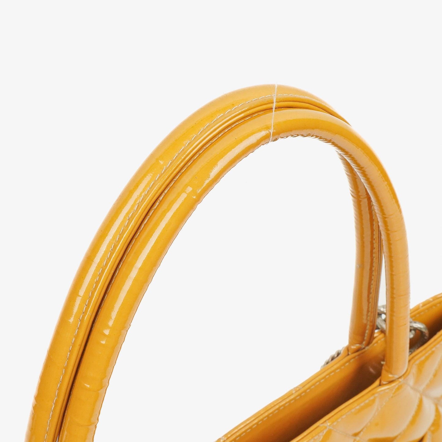 Chanel Yellow Patent Leather Medallion Tote Bag