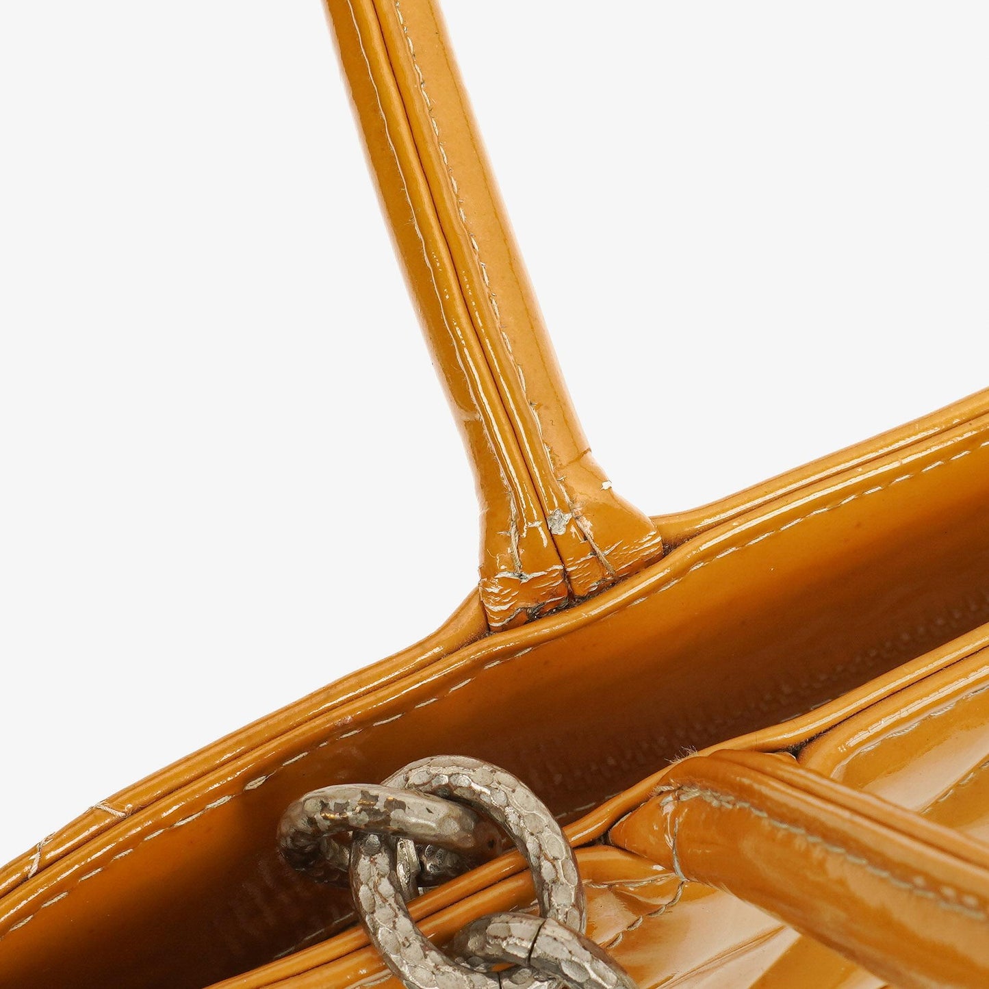 Chanel Yellow Patent Leather Medallion Tote Bag