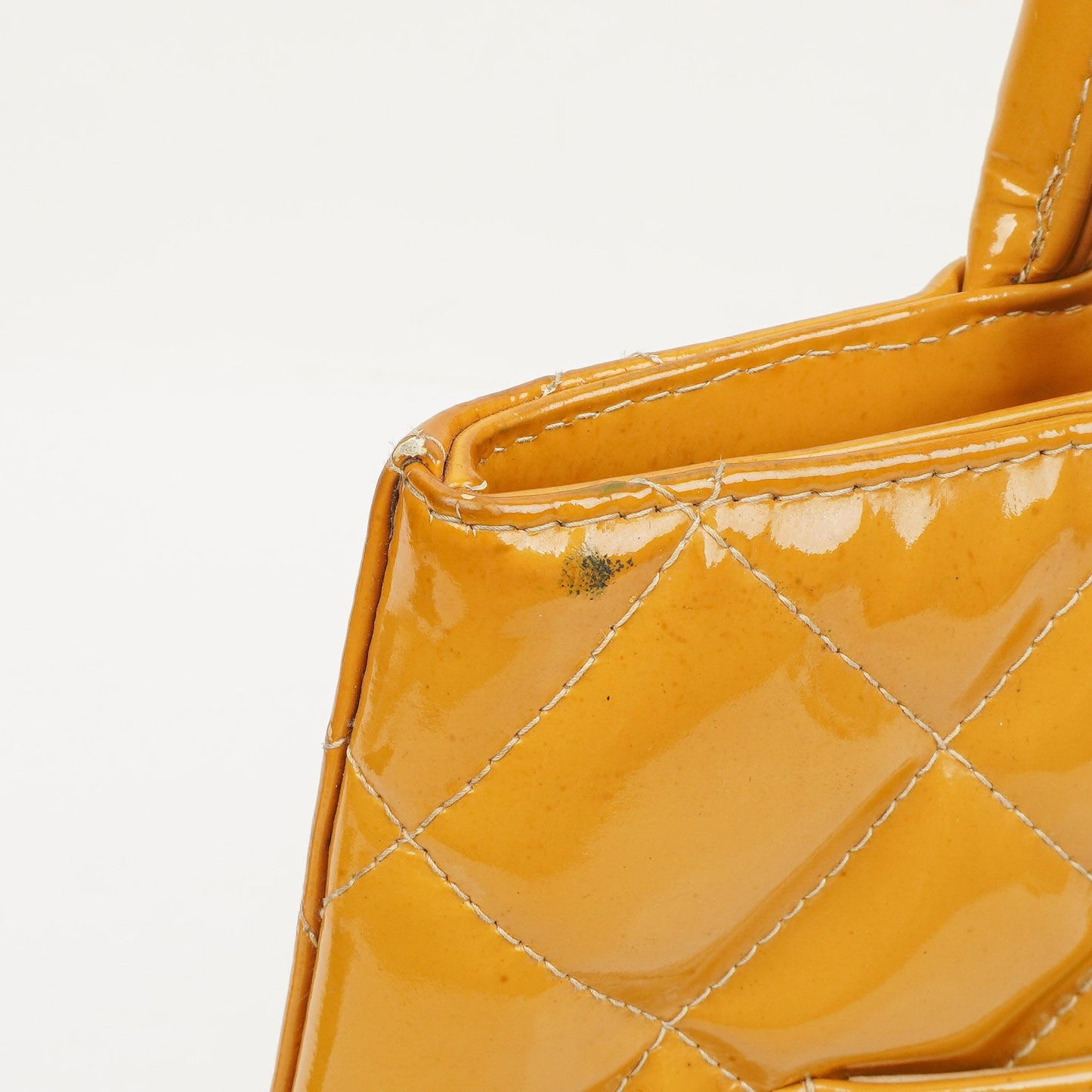 Chanel Yellow Patent Leather Medallion Tote Bag
