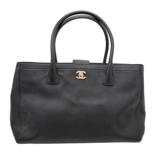 Chanel Black Executive Cerf Tote Tote Bag - Rovelle Bags