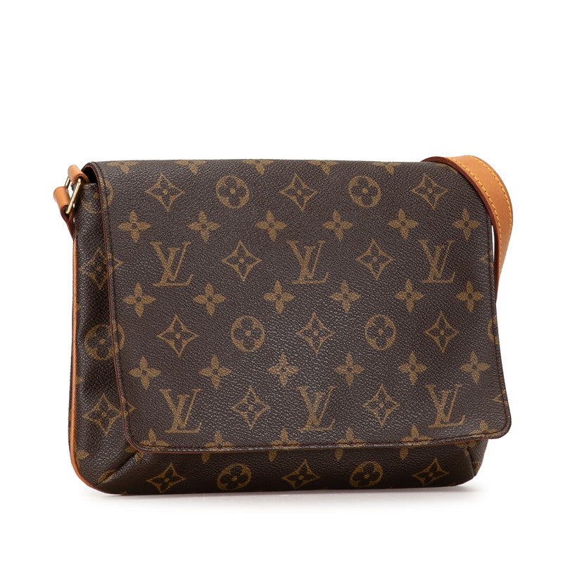 Louis Vuitton Monogram Museet Tango Short Handbag M51257 Brown PVC Leather Louis Vuitton
