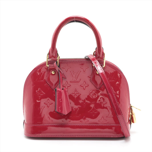 LOUIS VUITTON Alma BB in Monogram Vernis Red M91771