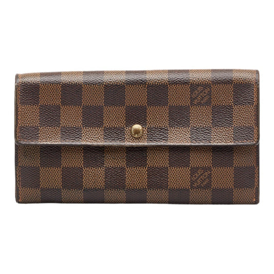 Louis Vuitton Louis Vuitton Damière N61725 Long Wallet PVC/Laser Evan Brown Ladies, Paris