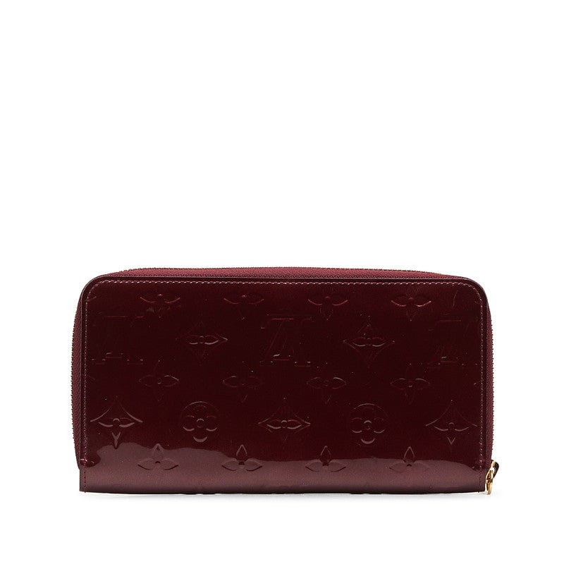 Louis Vuitton Monogram Verney Zippie Wallet Long Wallet M93575 Violet Wine Red Patent Leather Louis Vuitton