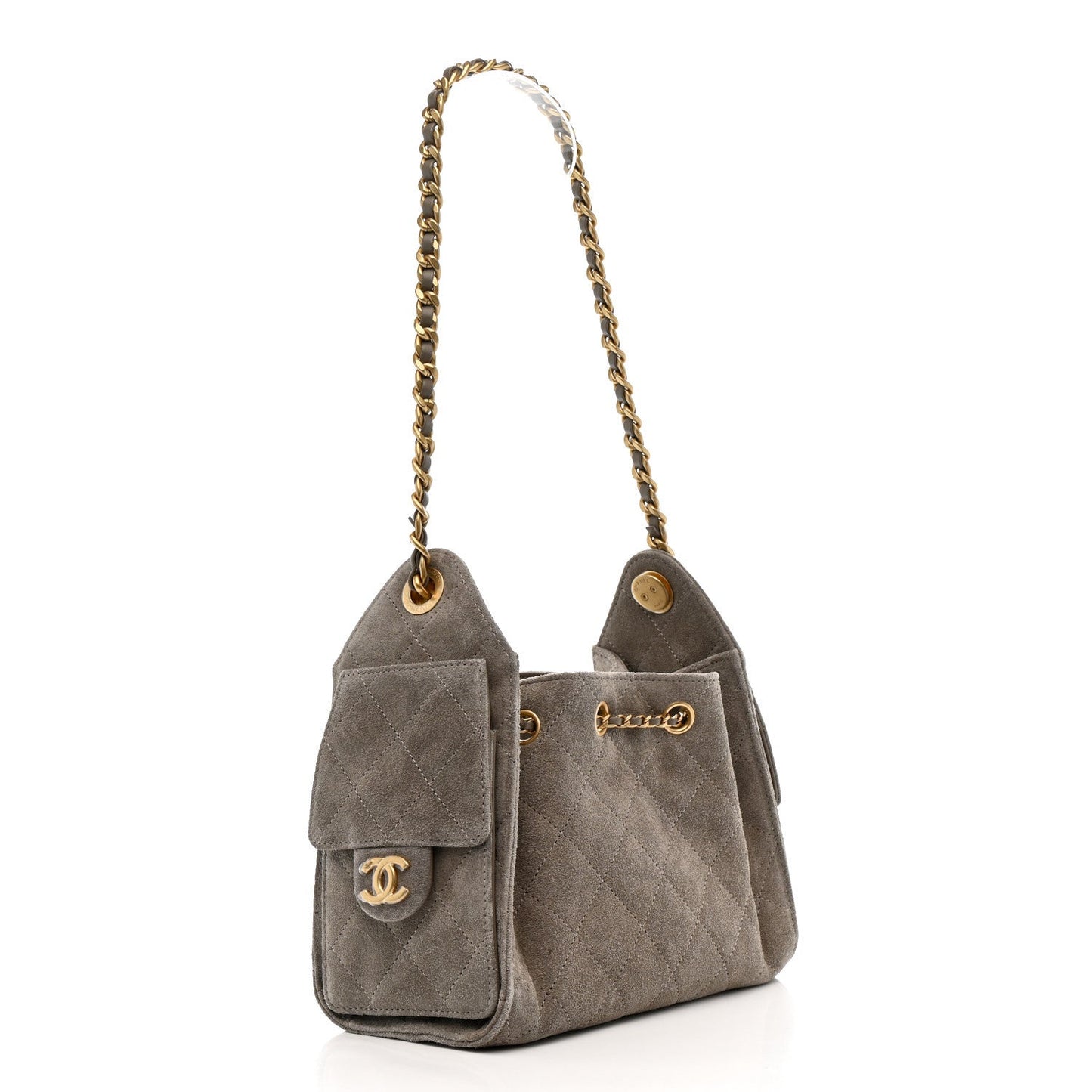 Chanel Suede Quilted Mini Chanel 25 Handbag - Rovelle Bags