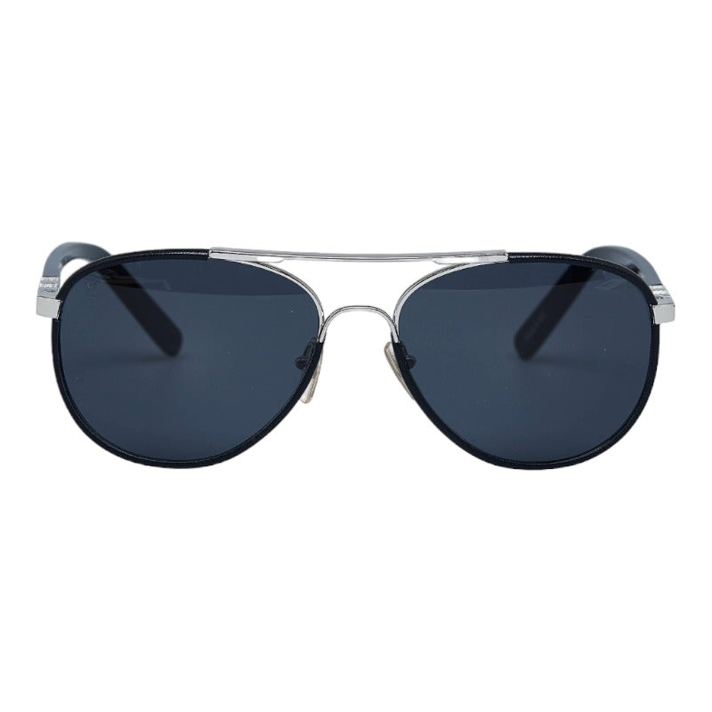 Louis Vuitton Attraction Pilot Sunscreen Z0704U Black Silver Metal Leather Louis Vuitton