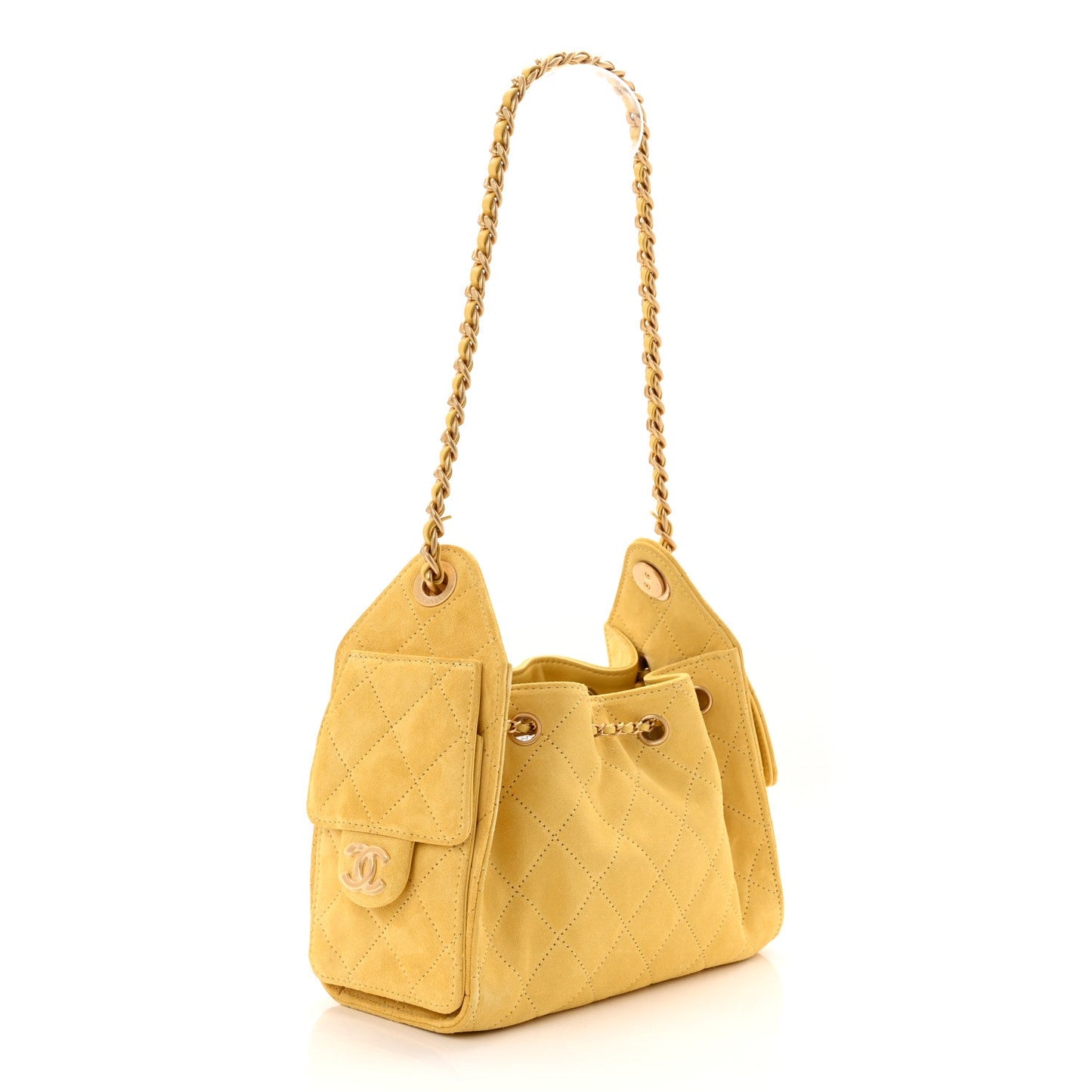 Chanel Suede Quilted Mini Chanel 25 Handbag - Rovelle Bags