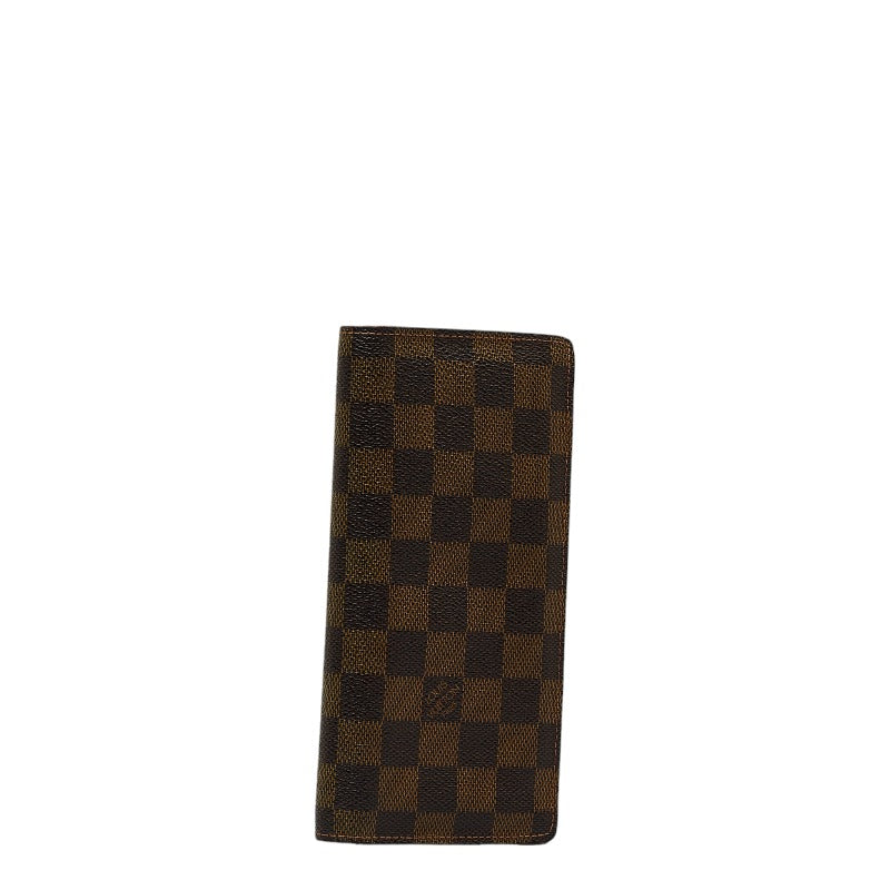 Louis Vuitton Damiere Portfolio Brother Long Wallet N60017 Brown PVC Leather Louis Vuitton