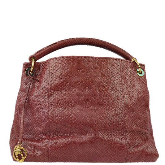 Louis Vuitton * Red Monogram Exotic Artsy MM Handbag ?93451