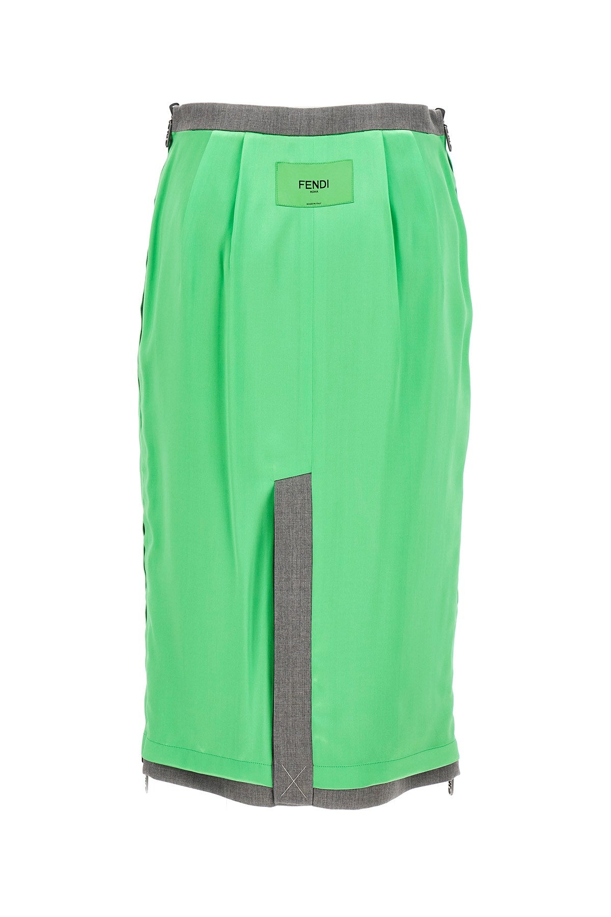Fendi Women Satin And Gabardine Skirt
