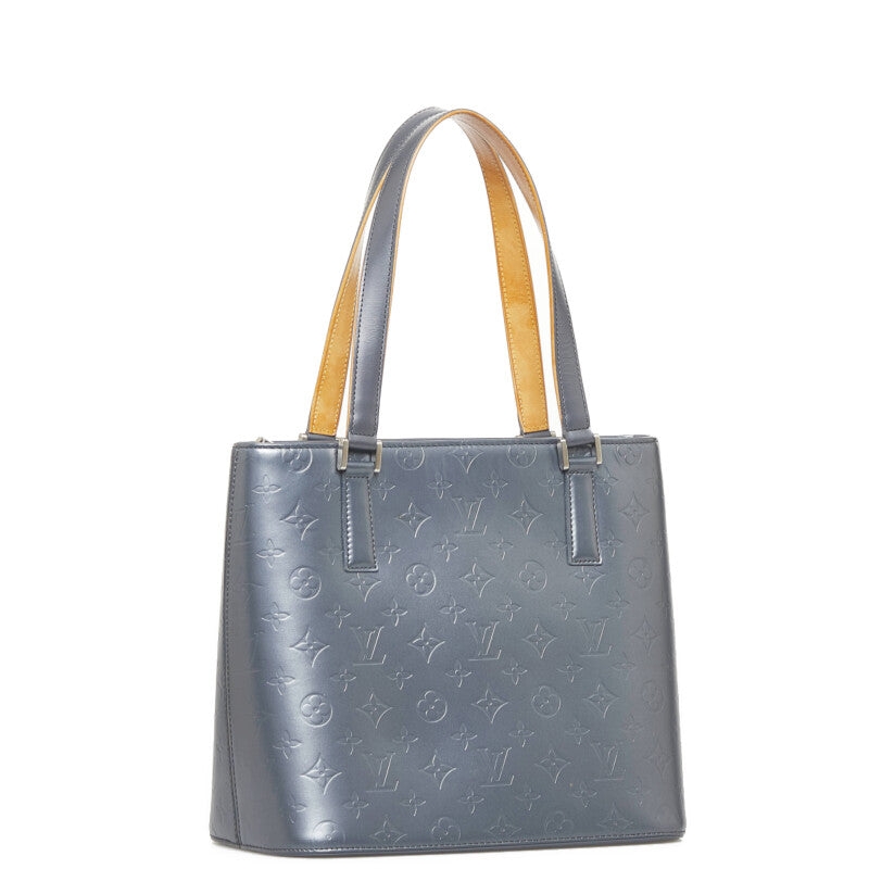 Louis Vuitton Monogram Matt Stockton Shoulder Bag M55112 Noir Black Leather Louis Vuitton