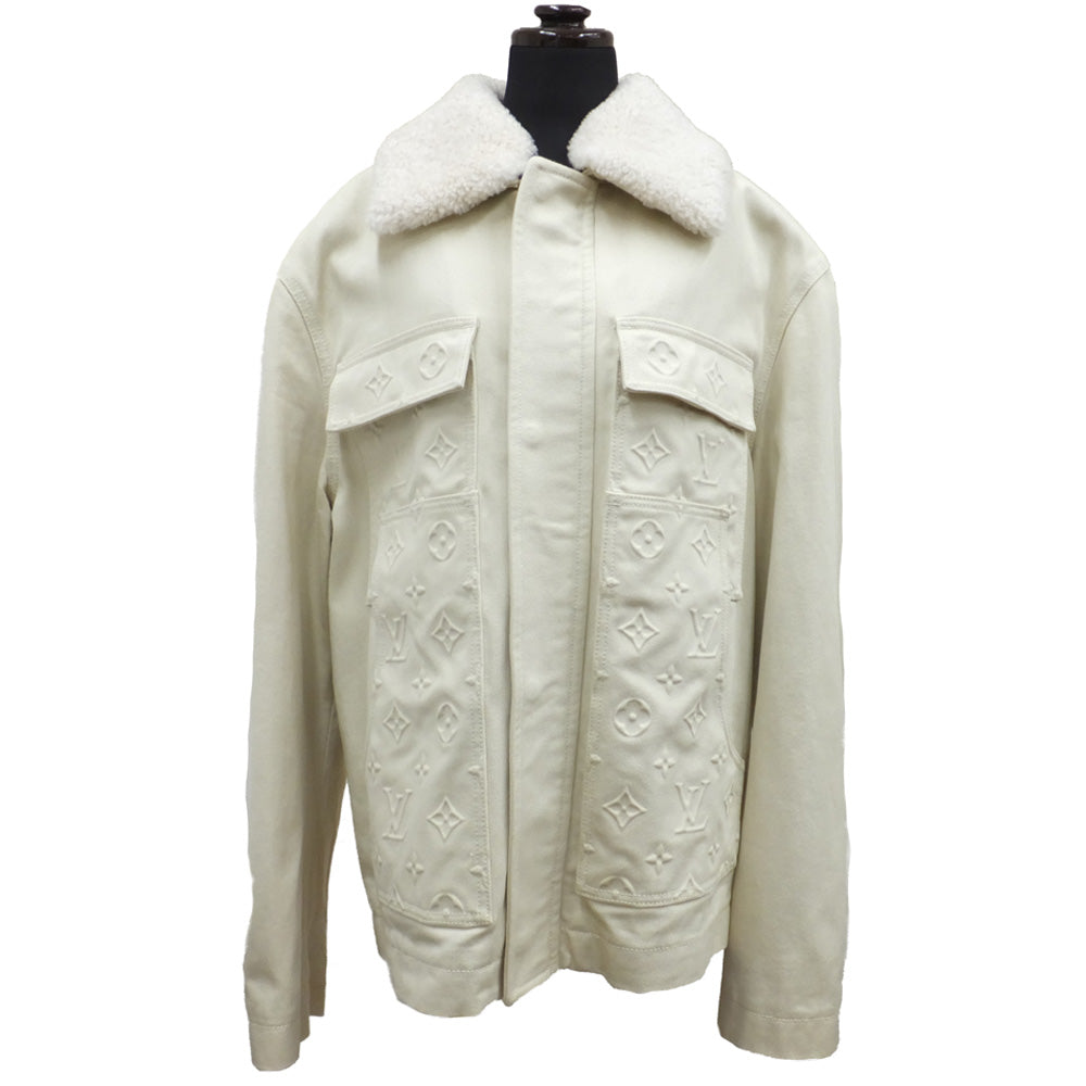 Louis Vuitton Monogram Boaden Jacket Size 46 Ivory Beige Logo Fashion RM231Q TZ0 HO5W Apparel Dress