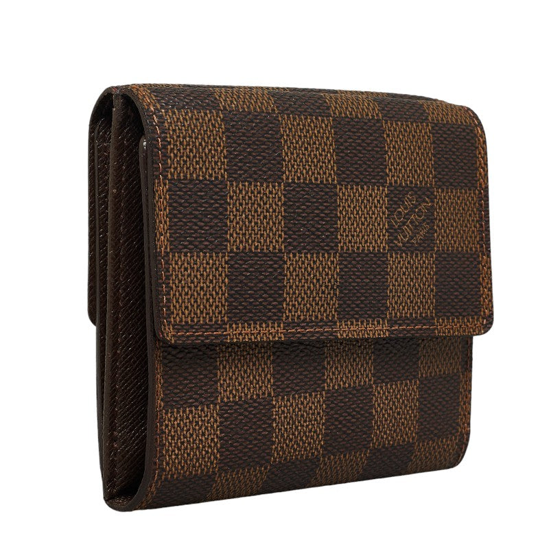 Louis Vuitton Damiere Portfolio Series Three Folded Wallet N61654 Brown PVC Leather Louis Vuitton