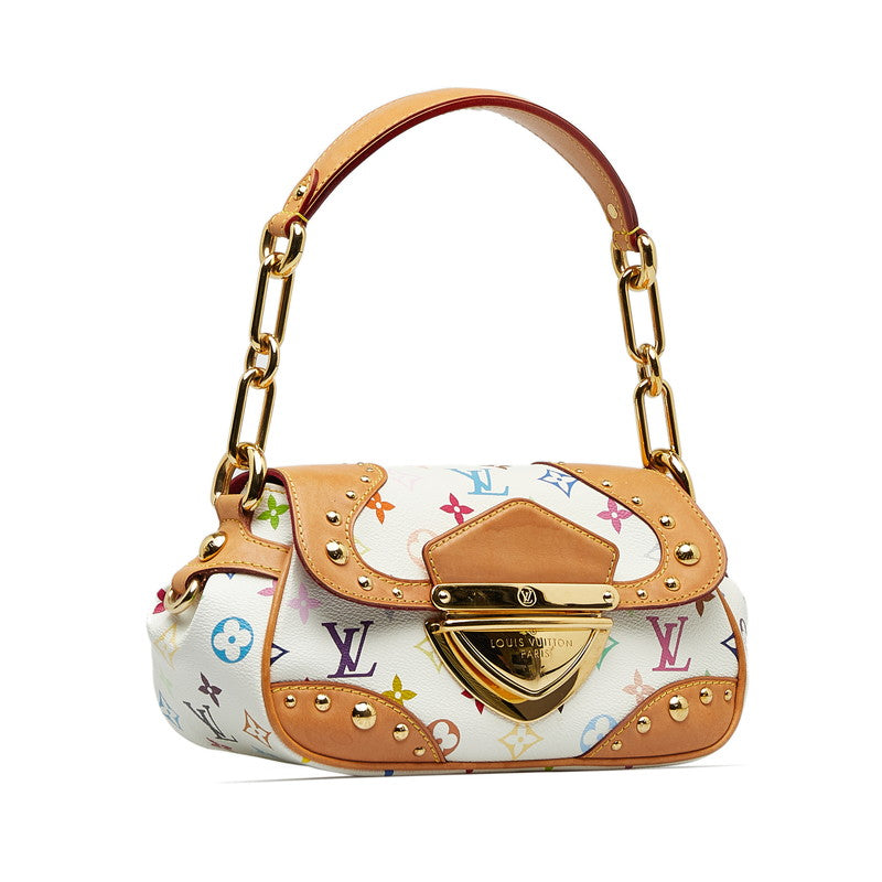 Louis Vuitton Multicolor Marilyn Shoulder Bag M40127 Bronze White PVC Leather Louis Vuitton