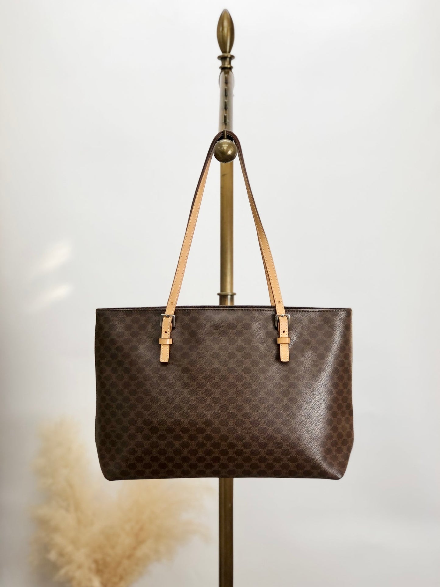 CELINE Macadam Shoulder bag Totebag Brown PP