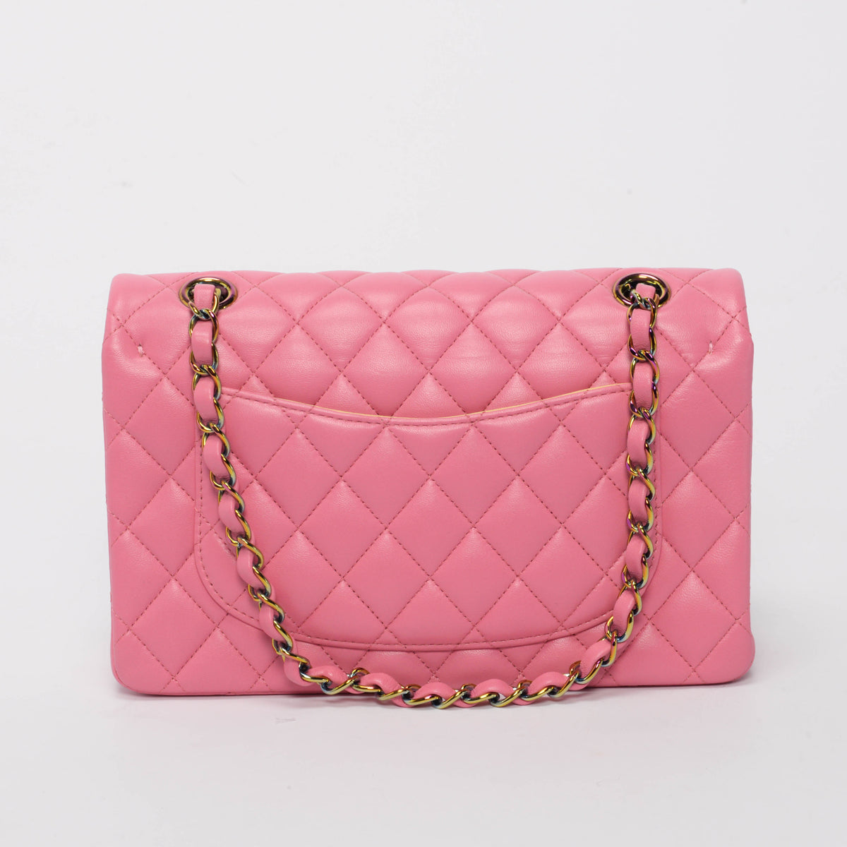 Chanel Pink & Yellow Quilted Lambskin Flap Bag - Rovelle Bags