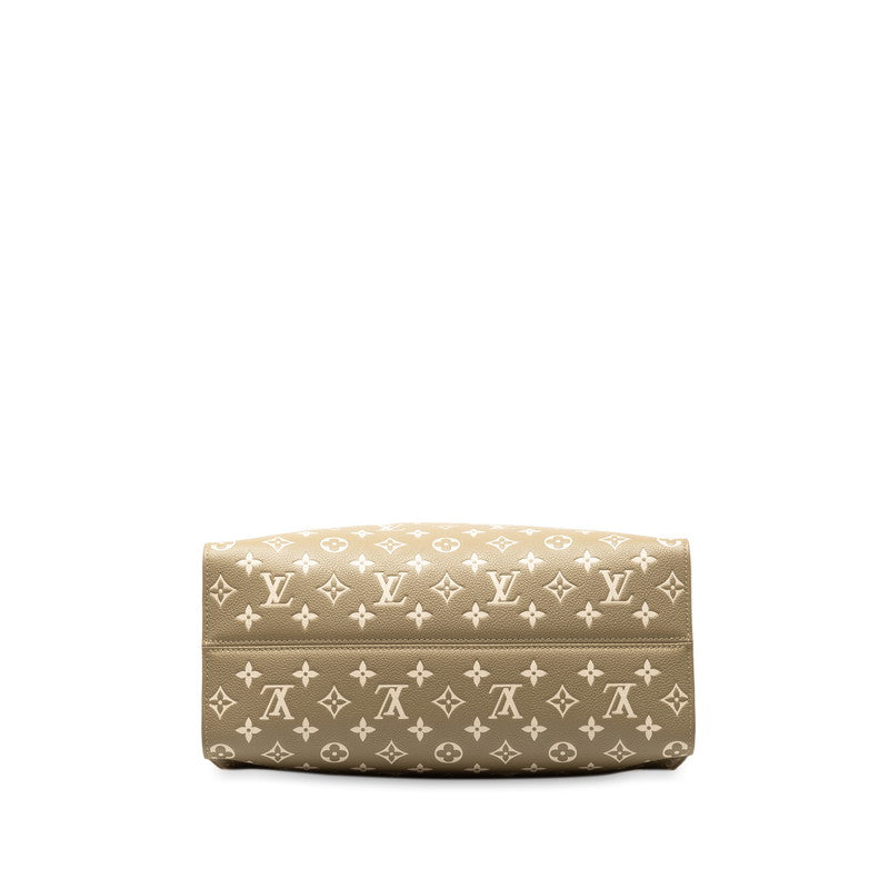 Louis Vuitton Monogram On The Go MM Handbag M46060 White PVC Leather Louis Vuitton