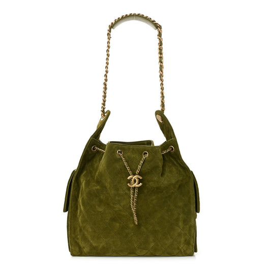 Chanel Suede Quilted Medium Chanel 25 Handbag - Rovelle Bags