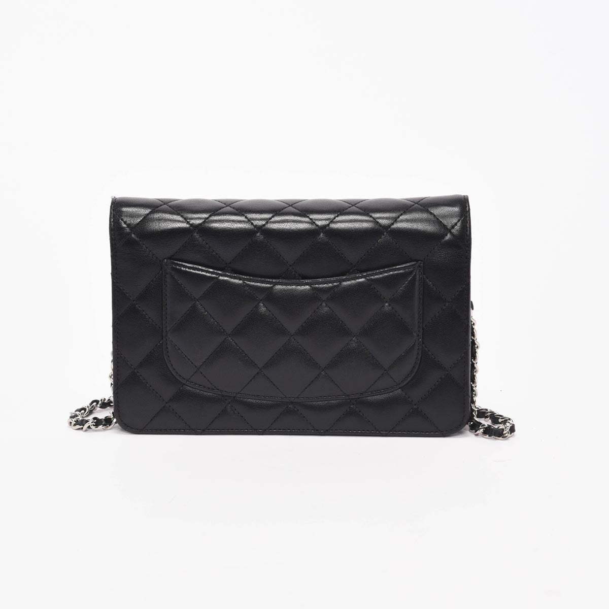 Chanel Black Quilted Lambskin Classic Wallet Crossbody Bag - Rovelle Bags