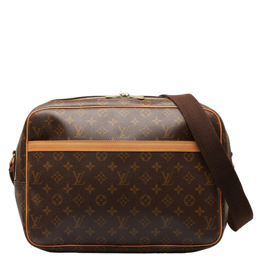 Louis Vuitton Monogram Reporter GM Shoulder Bag M45252 Brown PVC Leather Louis Vuitton