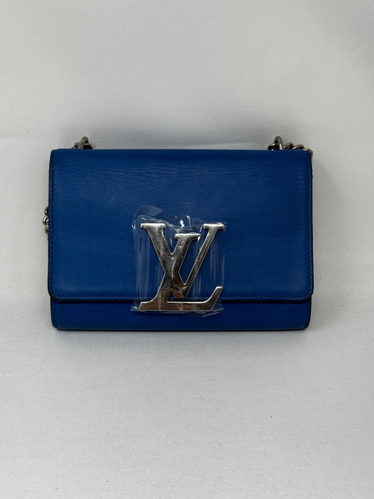 Louis Vuitton Louise Chain MM Leather Bag, Royal Blue BJ1-03