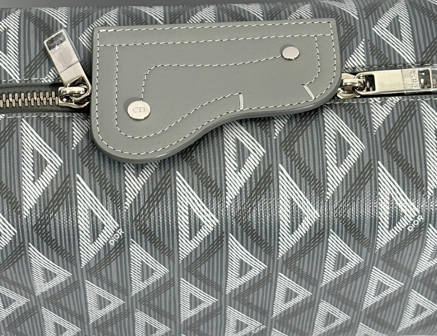 DIOR COATED CANVAS CD DIAMOND LINGOT TOLIETRY POUCH