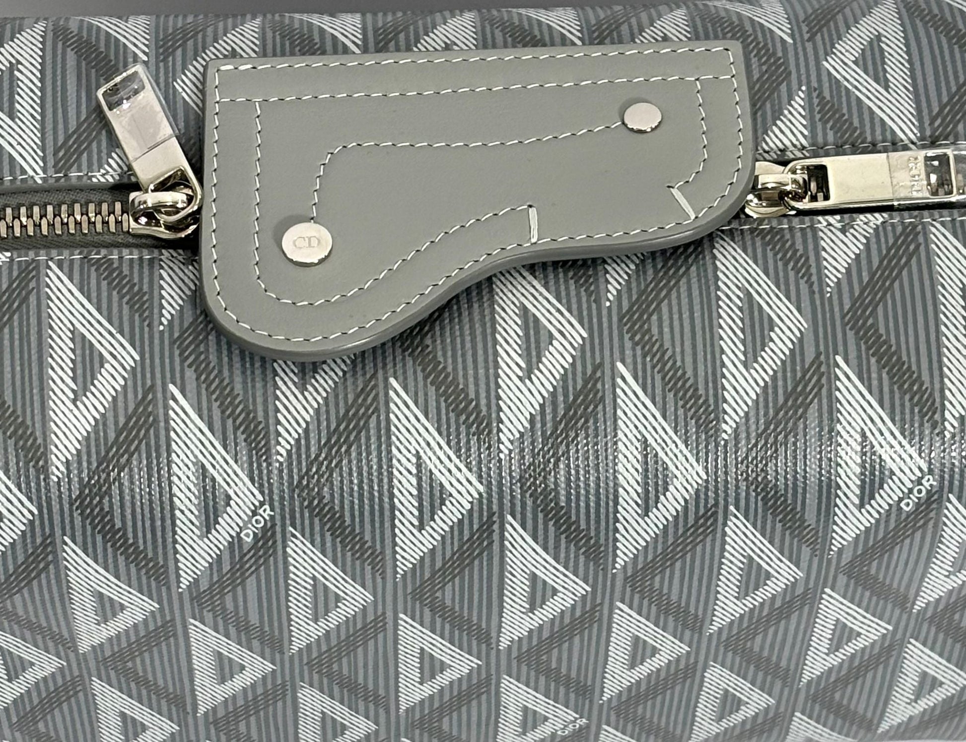 DIOR COATED CANVAS CD DIAMOND LINGOT TOLIETRY POUCH